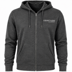 Courtyard Zip Hoodie Dark Heather