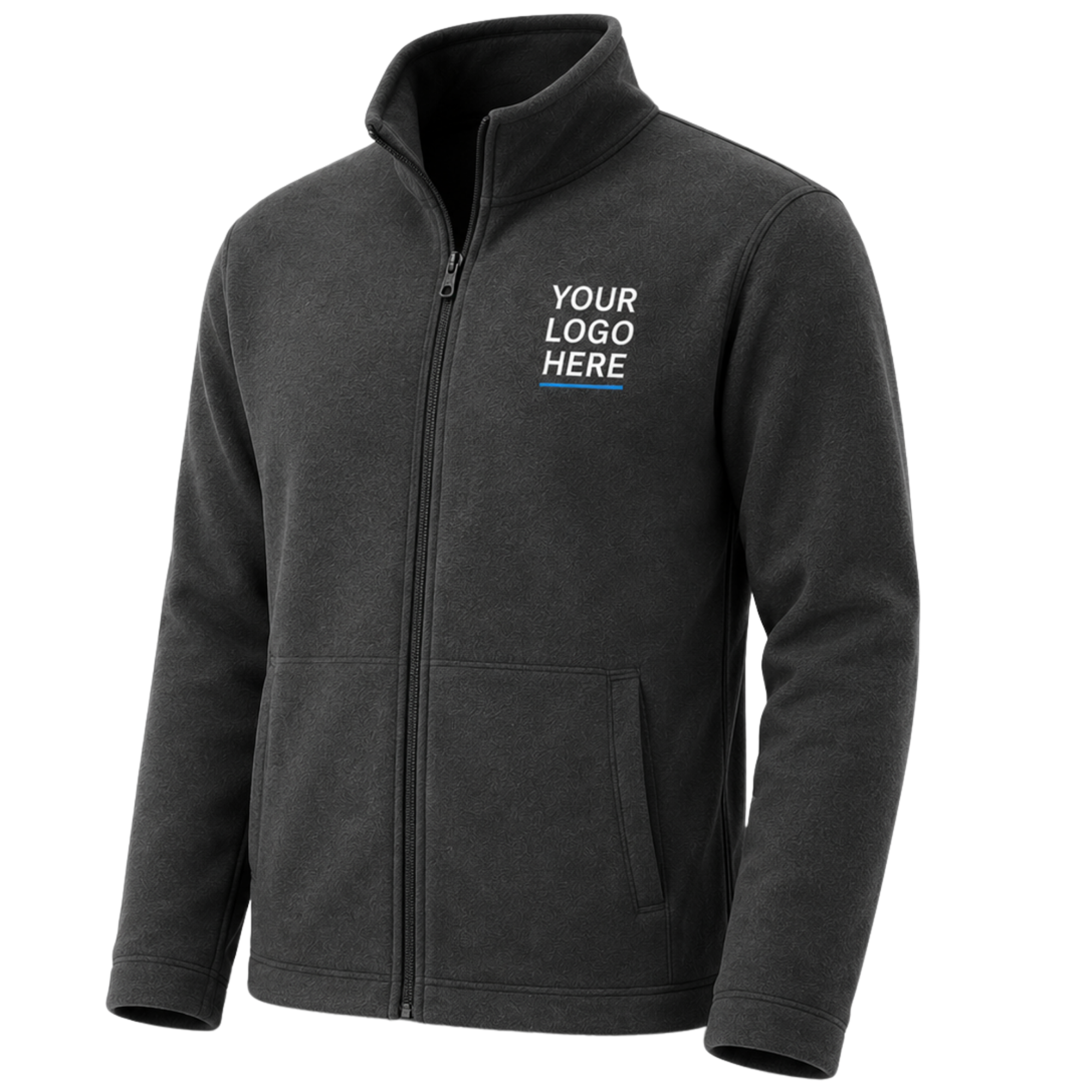 Full-Zip Gray Fleece